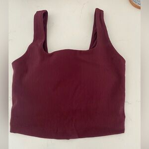 Women's New Rae Mode Burgundy Ribbed Brami. Size Medium.